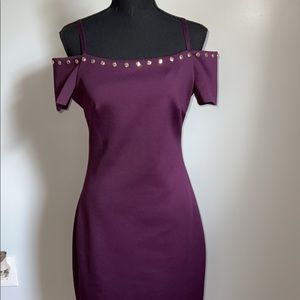 Calvin Klein, Body icon dress ,Burgundy color, Size 8